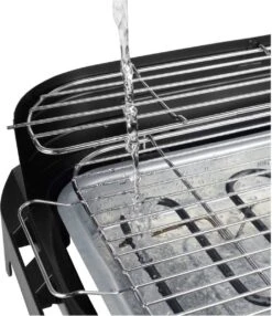 Princess 112250 Elektrische BBQ Met Zijplanken - BBQ - 40x25cm - Met En Zonder Statief Te Gebruiken - Met Zijplankjes - Ook Te Gebruiken Als Tafelgrill - 2200W -Kookgerei Serviesgoed Winkel 1037x1200