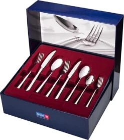 Sola Bestekset Luxor - Modern - 12 Persoons - 100 Delig - Zilverwit Edelstaal 18/10 - RVS - Zilver -Kookgerei Serviesgoed Winkel 1070x1200 2