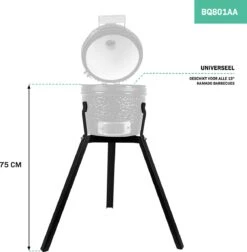 VONROC Kamado Onderstel – Prettige Werkhoogte Van 75cm - Universeel Voor 13 Inch Kamado Barbecues -Kookgerei Serviesgoed Winkel 1178x1200