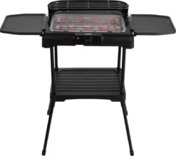 Princess 112250 Elektrische BBQ Met Zijplanken - BBQ - 40x25cm - Met En Zonder Statief Te Gebruiken - Met Zijplankjes - Ook Te Gebruiken Als Tafelgrill - 2200W -Kookgerei Serviesgoed Winkel 1200x1065