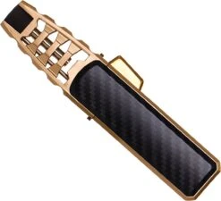 Merkloos Turbo Jetflame Aansteker - Gasbrander - Vuurwerk Torch - Crème Brûlée Brander - BBQ En Sigaren Aansteker - Windproof - Carbon Met Goudkleurige Metalen Behuizing -Kookgerei Serviesgoed Winkel 1200x1094 1