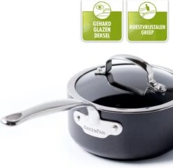 GreenPan Barcelona Infinity Pro Hapjespan Met Deksel 30cm - Zwart - Inductie - PFAS-vrij -Kookgerei Serviesgoed Winkel 1200x1162