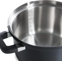 BK Flow Cool Black Glas Kookpannenset - 4-delig - Zwart - Glazen Deksel - Veilig Afgietsysteem - Inductie -Kookgerei Serviesgoed Winkel 1200x1182