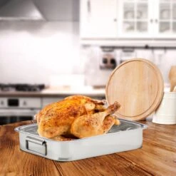 Relaxdays Braadslede Met Rooster - Edelstaal - Ovenschaal - Braadpan - Braadslee - Zilver - L 11 Relaxdays Braadslede Met Rooster - Edelstaal - Ovenschaal - Braadpan - Braadslee - Zilver - L -Kookgerei Serviesgoed Winkel 1200x1200 116