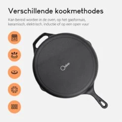 Ocina Gietijzeren Pan – ø30,5cm - Skillet - Koekenpan – Hapjespan – Koekenpan Inductie – Koekenpannenset - Gietijzeren Pan Bbq - Gietijzer -Kookgerei Serviesgoed Winkel 1200x1200 16