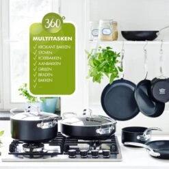 GreenPan Barcelona Infinity Pro Hapjespan Met Deksel 30cm - Zwart - Inductie - PFAS-vrij -Kookgerei Serviesgoed Winkel 1200x1200 162