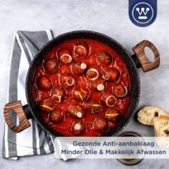 Westinghouse Hapjespan Inductie - Ø 32 Cm - Zwart Marmer - Speciale Editie - Met Deksel -Kookgerei Serviesgoed Winkel 1200x1200 214