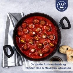 Westinghouse Hapjespan Inductie - Ø 32 Cm - Zwart Marmer - Met Deksel -Kookgerei Serviesgoed Winkel 1200x1200 279