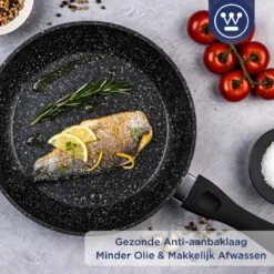 Westinghouse Koekenpan Inductie - Ø 24 Cm - Zwart Marmer - Geschikt Voor Alle Warmtebronnen -Kookgerei Serviesgoed Winkel 1200x1200 287