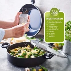 Greenpan Torino Keramische Hapjespan - 28 Cm - Met Glazen Deksel -Kookgerei Serviesgoed Winkel 1200x1200 35