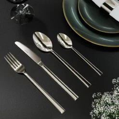 Nevana Bestekset - 24 Delig - 18/10 Edelstaal - Bestek - Lepels, Messen, Vorken -Kookgerei Serviesgoed Winkel 1200x1200 475