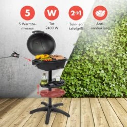 KitchenBrothers Elektrische BBQ - Met Grillplaat - Anti-aanbaklaag - Incl. Plank/Houders - Grilloppervlak 46,5x33,8cm - Tot 300°C - 2400W - Zwart 12 KitchenBrothers Elektrische BBQ - Met Grillplaat - Anti-aanbaklaag - Incl. Plank/Houders - Grilloppervlak 46,5x33,8cm - Tot 300°C - 2400W - Zwart -Kookgerei Serviesgoed Winkel 1200x1200 504