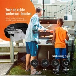 GrillX Barbecue Hoes - 145 X 61 X 117cm - BBQ Hoes Waterdicht - Beschermhoes Inclusief Trekkoord - BBQ Accesoires -Kookgerei Serviesgoed Winkel 1200x1200 537