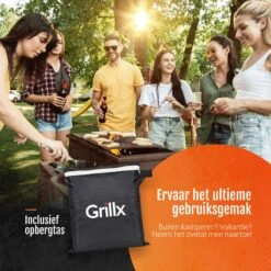 GrillX Barbecue Hoes - 145 X 61 X 117cm - BBQ Hoes Waterdicht - Beschermhoes Inclusief Trekkoord - BBQ Accesoires -Kookgerei Serviesgoed Winkel 1200x1200 540