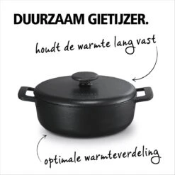 BRABANTIA THE DUTCH Gietijzeren Braadpan - Ø 28cm - MAT Zwart - Inductie 8 BRABANTIA THE DUTCH Gietijzeren Braadpan - Ø 28cm - MAT Zwart - Inductie -Kookgerei Serviesgoed Winkel 1200x1200 88