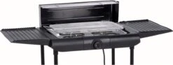 Excellent Electrics Elektrische Barbecue - Grilloppervlak (LxB) 36x24 Cm - 2000W - Zwart -Kookgerei Serviesgoed Winkel 1200x453 1