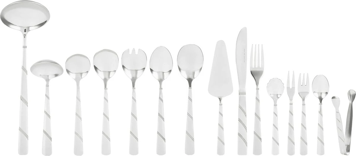 Swiss Pro+ Bestekset In Koffer-72 Delig-12 Persoons-Zwitsers Kwaliteit-Complete Set-100% Roestvrijstaal-Modern 7 Swiss Pro+ Bestekset In Koffer-72 Delig-12 Persoons-Zwitsers Kwaliteit-Complete Set-100% Roestvrijstaal-Modern - Afbeelding 7