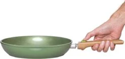 Just Vegan Koekenpan ECO Met Afneembaar Handvat 20 Cm Aluminium Groen -Kookgerei Serviesgoed Winkel 1200x570