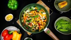 Just Vegan Koekenpan ECO Met Afneembaar Handvat 20 Cm Aluminium Groen -Kookgerei Serviesgoed Winkel 1200x673