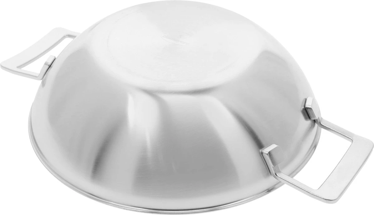 Demeyere Industry 5 RVS Wokpan – Wokpan Inductie – 30 Cm –2 Handvaten – PTFE-vrij 5 Demeyere Industry 5 RVS Wokpan – Wokpan Inductie – 30 Cm –2 Handvaten – PTFE-vrij - Afbeelding 5