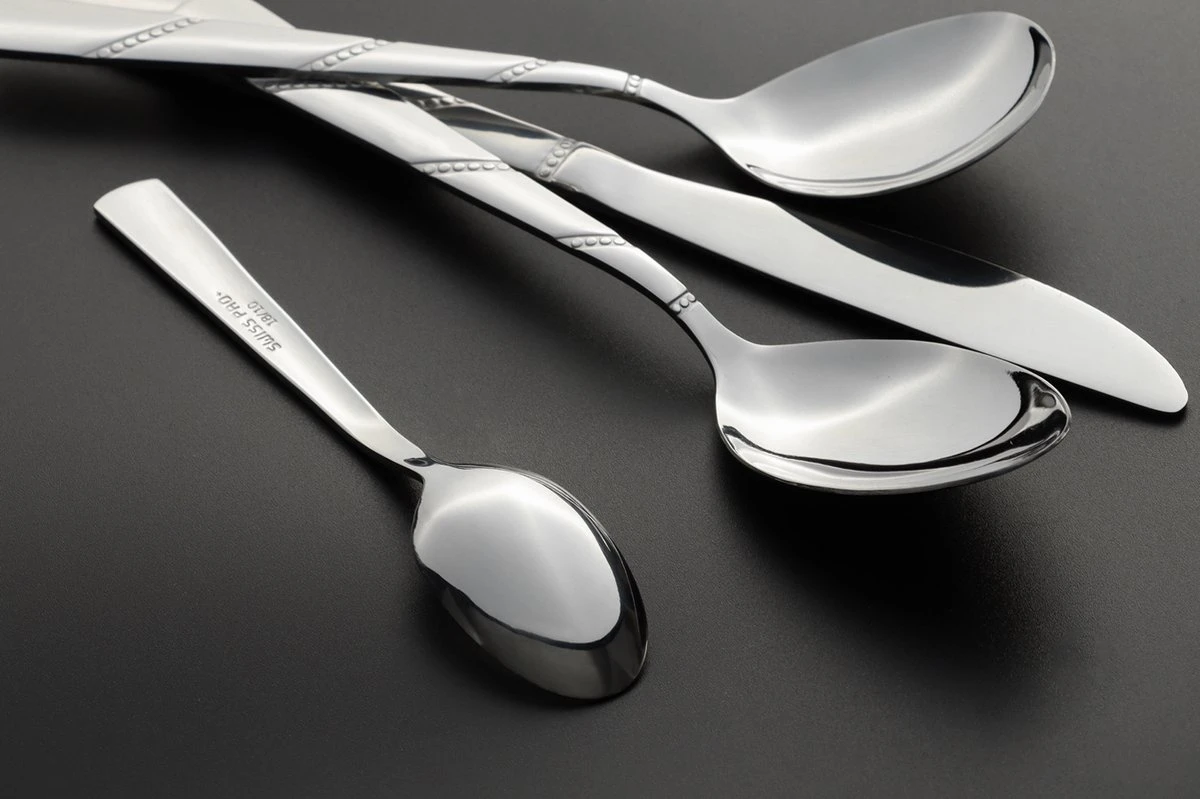 Swiss Pro+ Bestekset In Koffer-72 Delig-12 Persoons-Zwitsers Kwaliteit-Complete Set-100% Roestvrijstaal-Modern 4 Swiss Pro+ Bestekset In Koffer-72 Delig-12 Persoons-Zwitsers Kwaliteit-Complete Set-100% Roestvrijstaal-Modern - Afbeelding 4