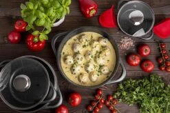 Smile 10-Delige Pannenset - Anti Aanbaklaag - Vaatwasser Bestendig - Zwart - MGK-17 -Kookgerei Serviesgoed Winkel 1200x800 50