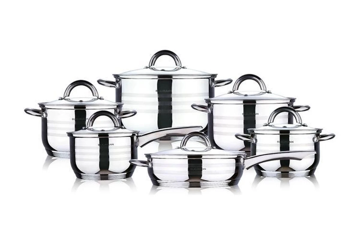 Blaumann 12-delige Roestvrijstalen Pannenset 2 Blaumann 12-delige Roestvrijstalen Pannenset - Afbeelding 2