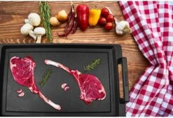 Eurolux Teppanyaki Plaat Met Grepen - 41 X 24 X 2.5 Cm - Zwart - Aluminium - Geschikt Voor Alle Warmtebronnen -Kookgerei Serviesgoed Winkel 1200x815 2