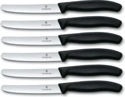 Victorinox Tafelmes 6 Stuks Zwart Krom Heft 16 Victorinox Tafelmes 6 Stuks Zwart Krom Heft -Kookgerei Serviesgoed Winkel 1200x927 1