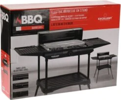 Excellent Electrics Elektrische Barbecue - Grilloppervlak (LxB) 36x24 Cm - 2000W - Zwart -Kookgerei Serviesgoed Winkel 1200x993