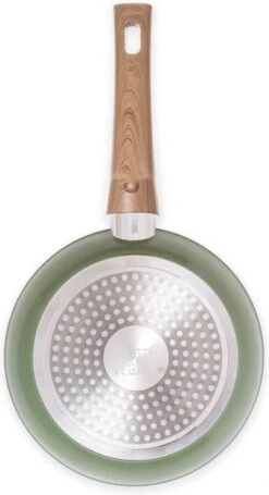 Just Vegan Koekenpan ECO Met Afneembaar Handvat 20 Cm Aluminium Groen -Kookgerei Serviesgoed Winkel 651x1200