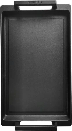 Eurolux Teppanyaki Plaat Met Grepen - 41 X 24 X 2.5 Cm - Zwart - Aluminium - Geschikt Voor Alle Warmtebronnen -Kookgerei Serviesgoed Winkel 658x1200