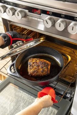 Smile 10-Delige Pannenset - Anti Aanbaklaag - Vaatwasser Bestendig - Zwart - MGK-17 -Kookgerei Serviesgoed Winkel 800x1200 9