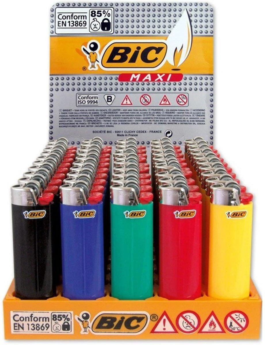 BIC Lighter Aansteker Maxi J26 Display(50stuks) Gratis Verzending 2 BIC Lighter Aansteker Maxi J26 Display(50stuks) Gratis Verzending - Afbeelding 2