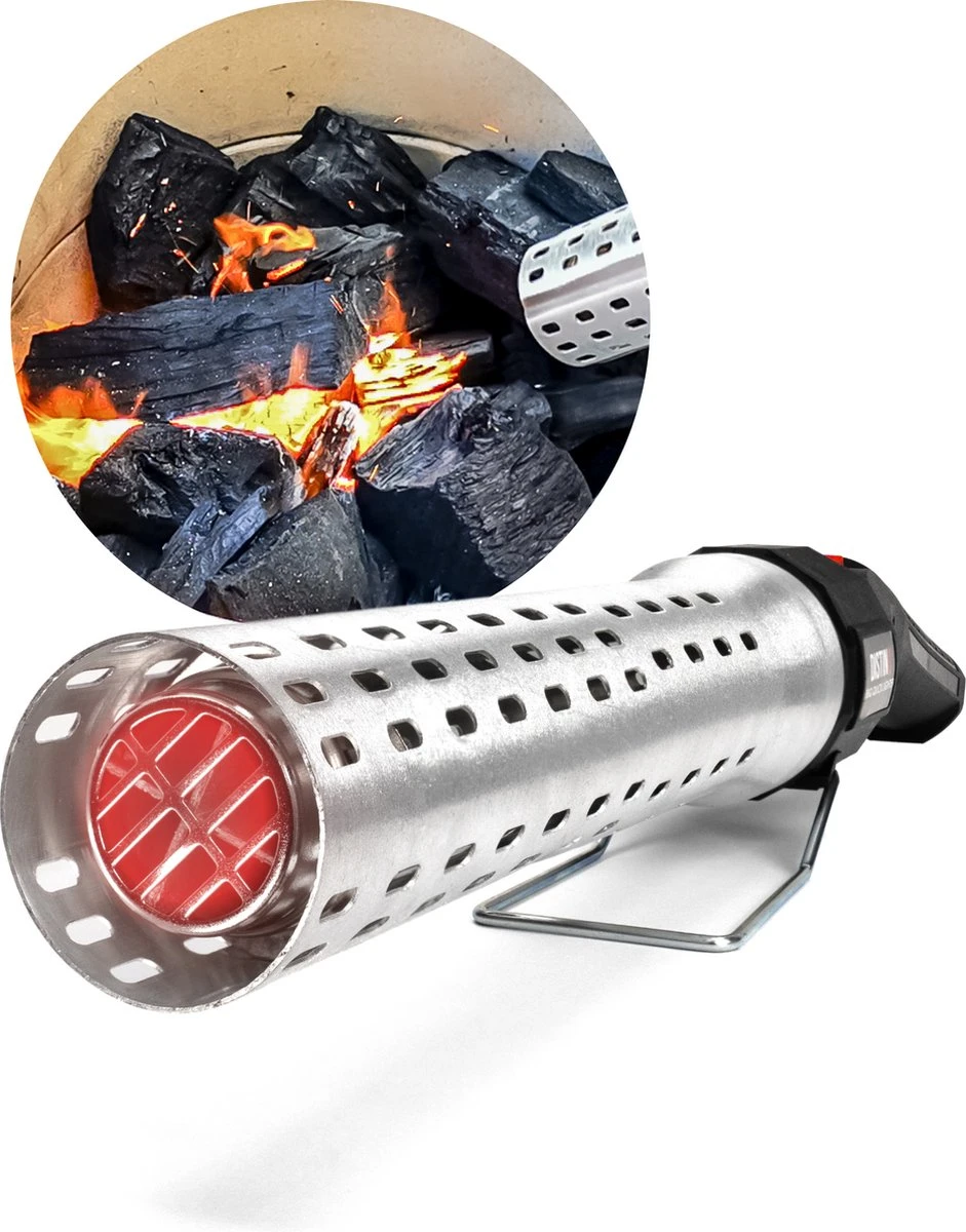 DistinQ BBQ Lighter Aansteker - Elektrische Barbecue Looftlighter Houtskool Starter Voor Barbecue, Grill En Open Haard - 2000 Watt 1 DistinQ BBQ Lighter Aansteker - Elektrische Barbecue Looftlighter Houtskool Starter Voor Barbecue, Grill En Open Haard - 2000 Watt