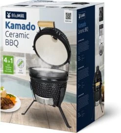 BluMill Kamado BBQ Egg - Kamado 13 Inch - Incl. Vlees Thermometer - Houtskoolbarbecues - Zwart - Ø 27cm -Kookgerei Serviesgoed Winkel 1090x1200 1