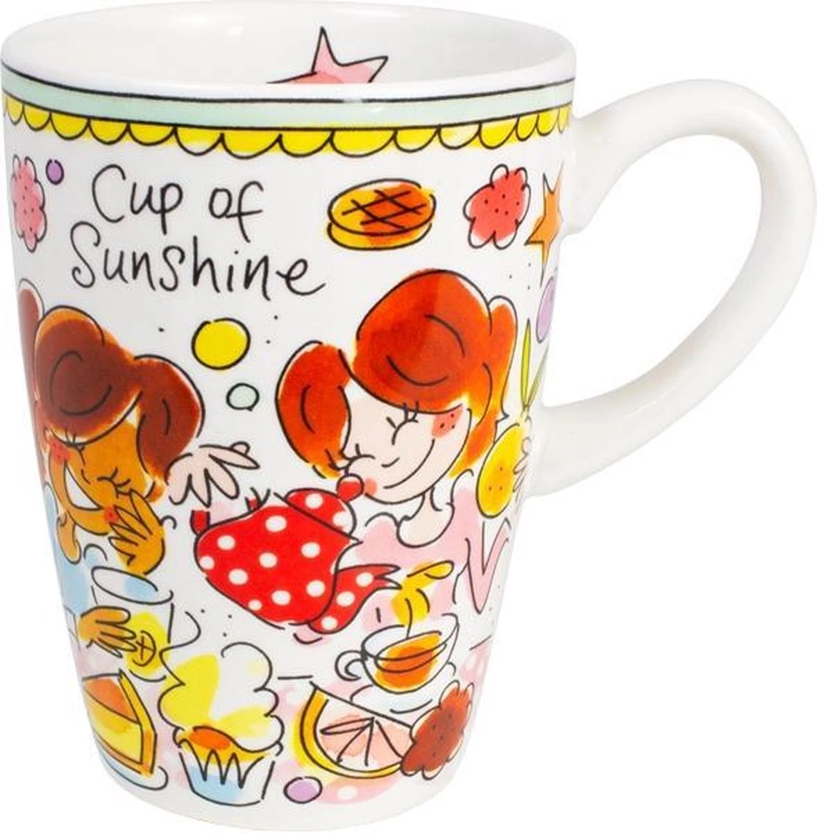 Blond Amsterdam Even Bijkletsen Beker XL 500 Ml - Mint Rand 1 Blond Amsterdam Even Bijkletsen Beker XL 500 Ml - Mint Rand