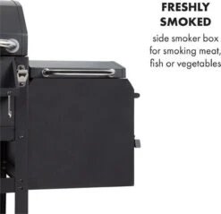 Klarstein Kingsville Double Barbecue - Houtskool- En Gasbarbecue - Smoker BBQ - Inclusief Deksels En Thermometer - Met 2 Roosters - Zwart -Kookgerei Serviesgoed Winkel 1200x1161 3