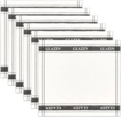 DDDDD Glazendoek / Poleerdoek - White - 6 Stuks -Kookgerei Serviesgoed Winkel 1200x1163