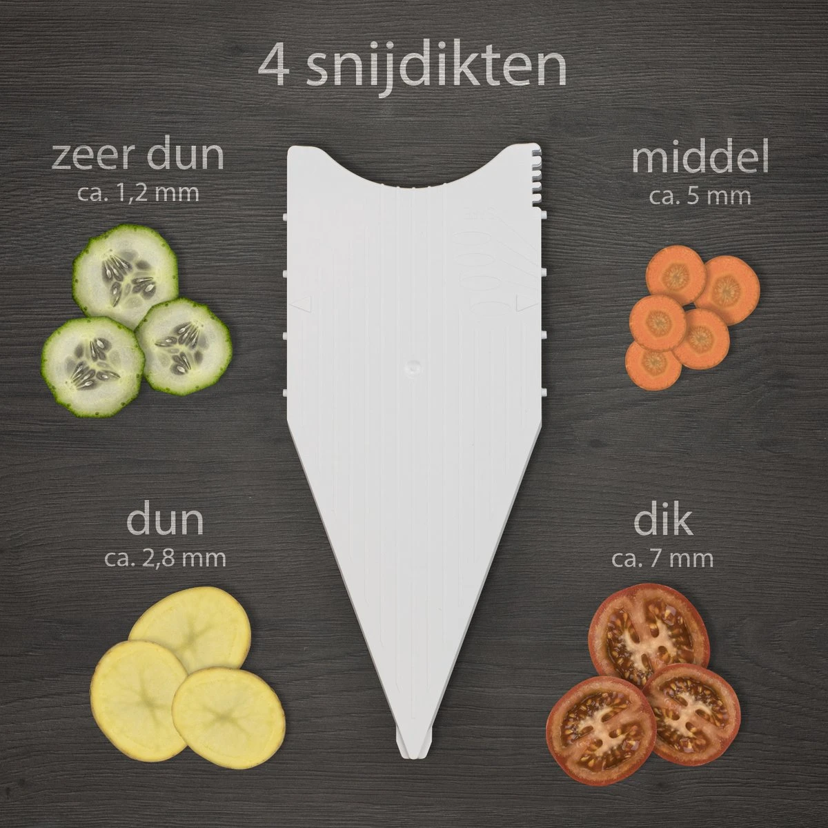 Börner Mandoline V5 PowerLine - Inclusief Opbergbox - Geleverd In Mooie Doos - 6-delige Set - 7 Snijdiktes - Geschikt Als Frietsnijder - BPA-vrij En Roestvrij - Grijs 2 Börner Mandoline V5 PowerLine - Inclusief Opbergbox - Geleverd In Mooie Doos - 6-delige Set - 7 Snijdiktes - Geschikt Als Frietsnijder - BPA-vrij En Roestvrij - Grijs - Afbeelding 2