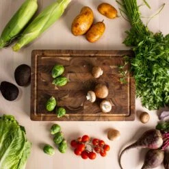 VDN Professionele Snijplank Acacia Hout Met Sapgeul En Handvatten – Hakblok 26x38x3.5 Cm -Kookgerei Serviesgoed Winkel 1200x1200 137