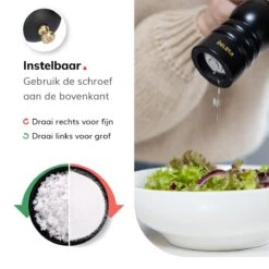 Deleca Luxe Peper En Zoutmolen Set - Met Geschenkdoos - Zout / Pepermolen - Rubberhout - Zwart & Goud 16 Deleca Luxe Peper En Zoutmolen Set - Met Geschenkdoos - Zout / Pepermolen - Rubberhout - Zwart & Goud -Kookgerei Serviesgoed Winkel 1200x1200 142