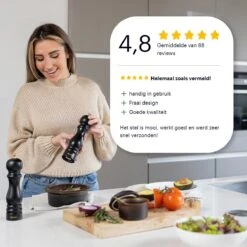 Deleca Luxe Peper En Zoutmolen Set - Met Geschenkdoos - Zout / Pepermolen - Rubberhout - Zwart & Goud 21 Deleca Luxe Peper En Zoutmolen Set - Met Geschenkdoos - Zout / Pepermolen - Rubberhout - Zwart & Goud -Kookgerei Serviesgoed Winkel 1200x1200 147