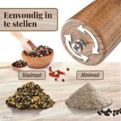 Dieux® - Peper En Zoutmolen Set - Cilinder Vorm - 22CM - Zout Peper Kruiden - 2 Stuks - Acacia Hout - Instelbare Maalgraad - Duurzaam - Luxe Kwaliteit - Hervulbaar - Pepermolen - Zoutmolen - BBQ Accesoires - Pasen 9 Dieux® - Peper En Zoutmolen Set - Cilinder Vorm - 22CM - Zout Peper Kruiden - 2 Stuks - Acacia Hout - Instelbare Maalgraad - Duurzaam - Luxe Kwaliteit - Hervulbaar - Pepermolen - Zoutmolen - BBQ Accesoires - Pasen -Kookgerei Serviesgoed Winkel 1200x1200 168