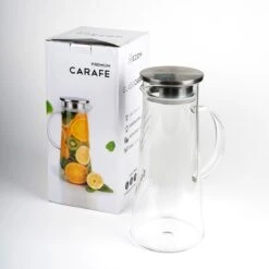 MÊZON® Schenkkan - Glazen Waterkan - Waterkaraf Voor Fruitwater - Multifunctionele Decanteer Karaf - Kan Met Deksel - 1.5L Capaciteit -Kookgerei Serviesgoed Winkel 1200x1200 334
