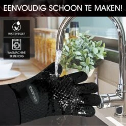 Sense Of Taste Ovenwanten - 2 Stuks - Ovenhandschoenen - Hittebestendig - 230°C - Siliconen - Zwart - Koken - Extra Lang -Kookgerei Serviesgoed Winkel 1200x1200 34