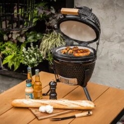 BluMill Kamado BBQ Egg - Kamado 13 Inch - Incl. Vlees Thermometer - Houtskoolbarbecues - Zwart - Ø 27cm -Kookgerei Serviesgoed Winkel 1200x1200 354