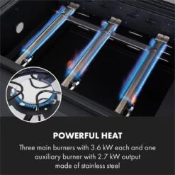 Klarstein Kingsville Double Barbecue - Houtskool- En Gasbarbecue - Smoker BBQ - Inclusief Deksels En Thermometer - Met 2 Roosters - Zwart -Kookgerei Serviesgoed Winkel 1200x1200 375