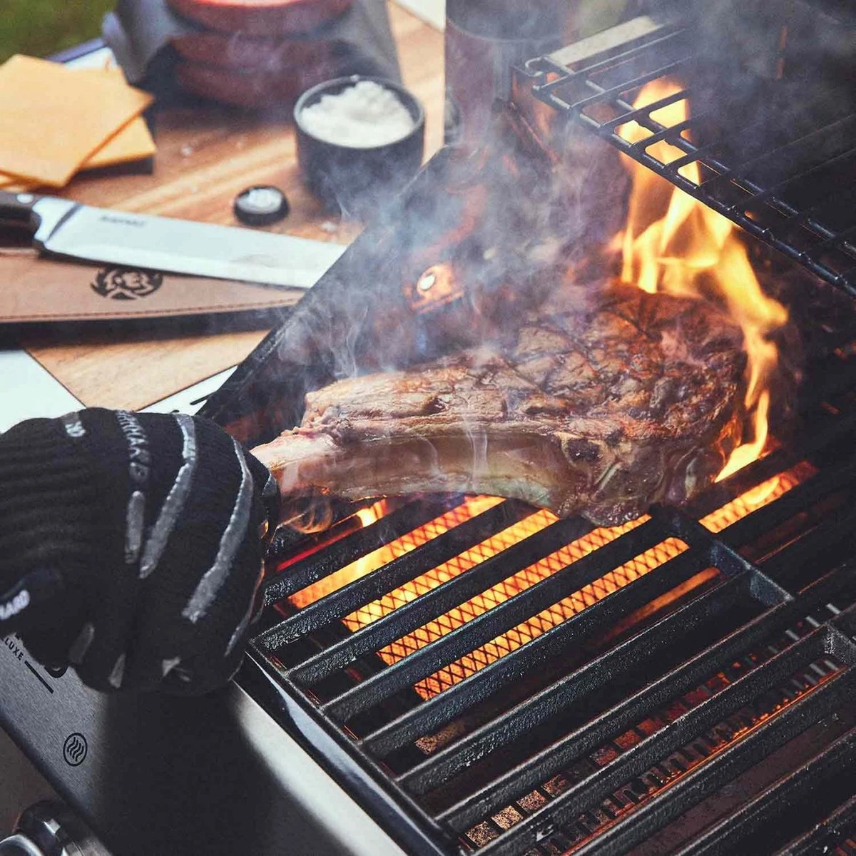 Burnhard Gas BBQ Big FRED Deluxe - 4 Branders - Incl. Keramische Infraroodbrander & Afdekhoes - Deluxe 14 Burnhard Gas BBQ Big FRED Deluxe - 4 Branders - Incl. Keramische Infraroodbrander & Afdekhoes - Deluxe - Afbeelding 14