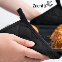 Merkloos Tavas Dream Hittebestendige Pannenlappen | 2 Stuks | Katoen, Thermolite | Tot 220°C | Zwart -Kookgerei Serviesgoed Winkel 1200x1200 42